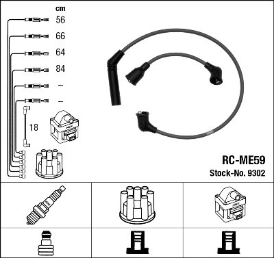 NGK 9302 Číslo výrobce: RC-ME59. EAN: 87295093023.