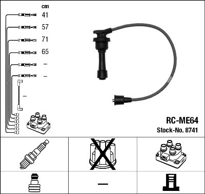 NGK 8741 Číslo výrobce: RC-ME64. EAN: 87295087411.