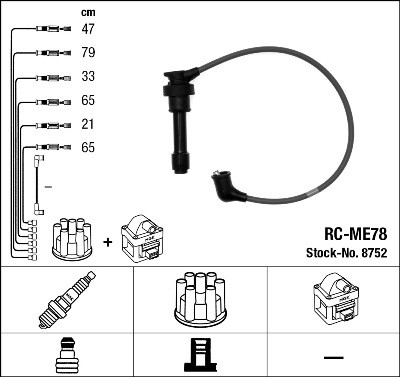 NGK 8752 Číslo výrobce: RC-ME78. EAN: 87295087527.