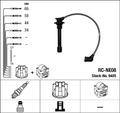 NGK 9405 Číslo výrobce: RC-NE08. EAN: 87295094051.