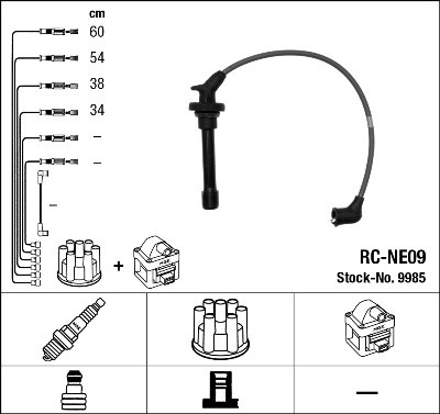 NGK 9985 Číslo výrobce: RC-NE09. EAN: 87295099858.