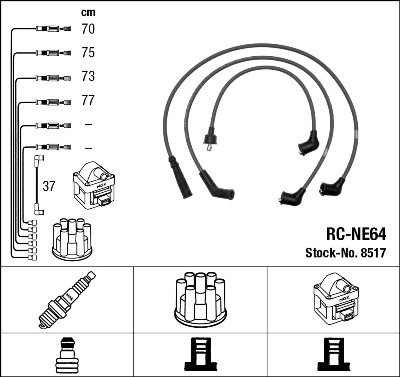 NGK 8517 Číslo výrobce: RC-NE64. EAN: 87295085172.