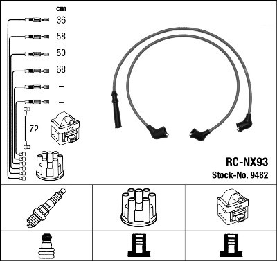 NGK 9482 Číslo výrobce: RC-NX93. EAN: 87295094822.