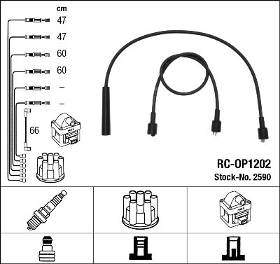 NGK 2590 Číslo výrobce: RC-OP1202. EAN: 87295025901.