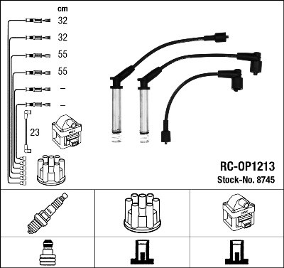 NGK 8745 Číslo výrobce: RC-OP1213. EAN: 87295087459.