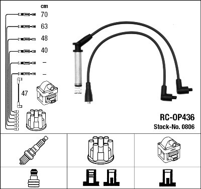 NGK 0806 Číslo výrobce: RC-OP436. EAN: 87295008065.