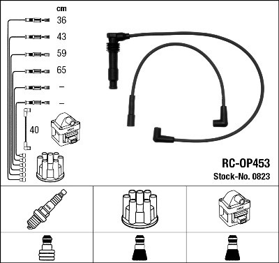 NGK 0823 Číslo výrobce: RC-OP453. EAN: 87295008232.
