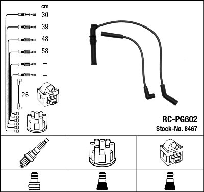 NGK 8467 Číslo výrobce: RC-PG602. EAN: 87295084670.