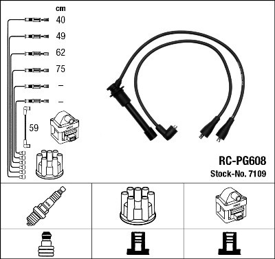NGK 7109 Číslo výrobce: RC-PG608. EAN: 87295071090.