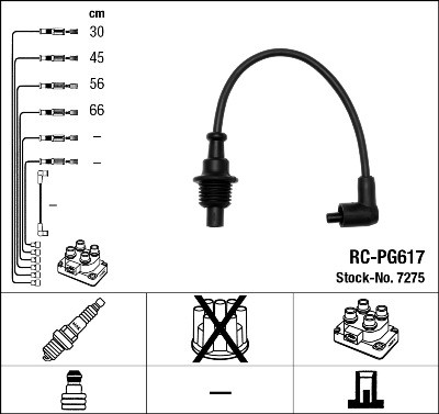 NGK 7275 Číslo výrobce: RC-PG617. EAN: 87295072752.