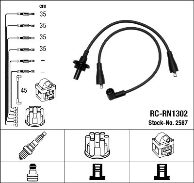 NGK 2587 Číslo výrobce: RC-RN1302. EAN: 87295025871.