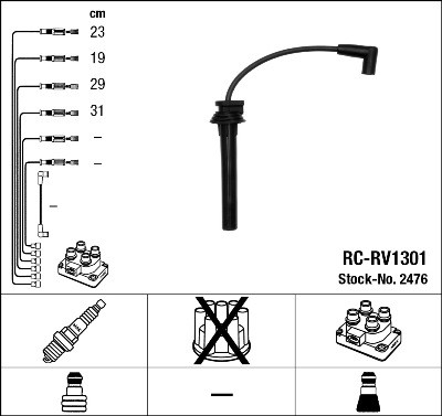 NGK 2476 Číslo výrobce: RC-RV1301. EAN: 87295024768.