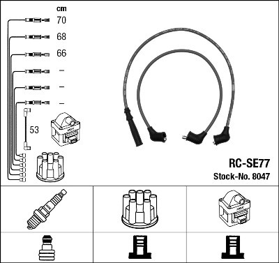 NGK 8047 Číslo výrobce: RC-SE77. EAN: 87295080474.