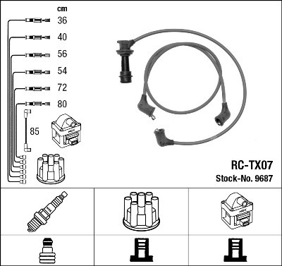 NGK 9687 Číslo výrobce: RC-TX07. EAN: 87295096871.
