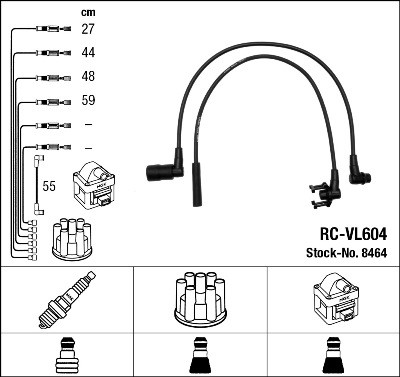 NGK 8464 Číslo výrobce: RC-VL604. EAN: 87295084649.