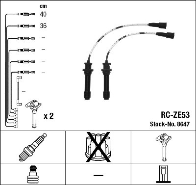 NGK 8647 Číslo výrobce: RC-ZE53. EAN: 87295086476.