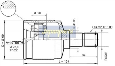 JAPANPARTS GI-W21 EAN: 8033001800265.