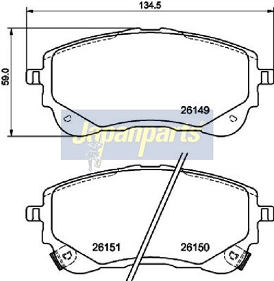 JAPANPARTS PA-2027AF EAN: 8052553676333.
