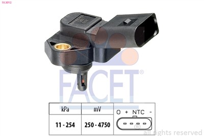 FACET 10.3012 Číslo výrobce: KW 493 012. EAN: 8012510008447.
