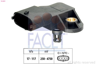 FACET 10.3431 Číslo výrobce: KW 493 431. EAN: 8012510303283.