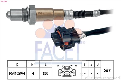 FACET 10.7342 Číslo výrobce: KW 497 342. EAN: 8012510086704.