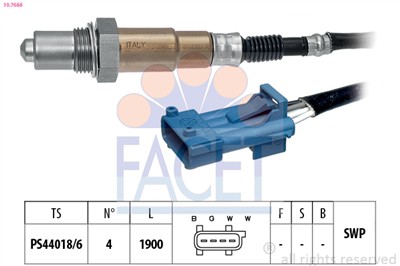FACET 10.7688 Číslo výrobce: KW 497 688. EAN: 8012510092972.
