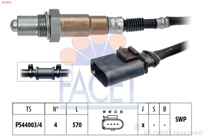 FACET 10.7931 Číslo výrobce: KW 497 931. EAN: 8012510011645.