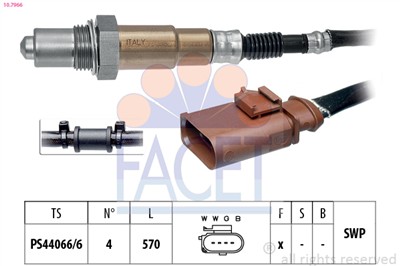 FACET 10.7966 Číslo výrobce: KW 497 966. EAN: 8012510011409.