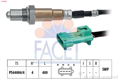 FACET 10.8068 Číslo výrobce: KW 498 068. EAN: 8012510020036.