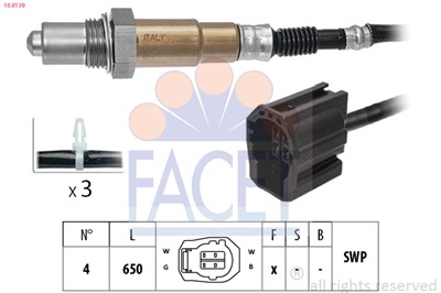 FACET 10.8139 Číslo výrobce: KW 498 139. EAN: 8012510300282.