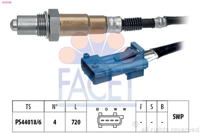 FACET 10.8198 Číslo výrobce: KW 498 198. EAN: 8012510036990.