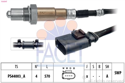 FACET 10.8347 Číslo výrobce: KW 498 347. EAN: 8012510054536.