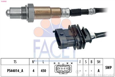 FACET 10.8362 Číslo výrobce: KW 498 362. EAN: 8012510060810.