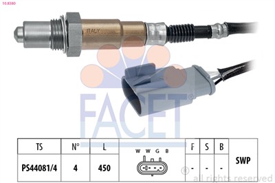FACET 10.8380 Číslo výrobce: KW 498 380. EAN: 8012510062333.