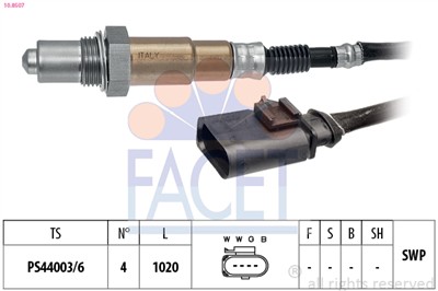 FACET 10.8507 Číslo výrobce: EPS 1.998.507. EAN: 8012510068748.