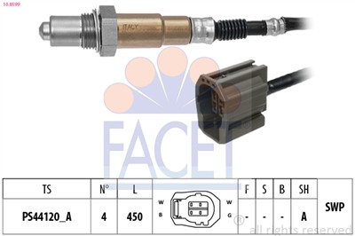 FACET 10.8599 Číslo výrobce: KW 498 599. EAN: 8012510302286.
