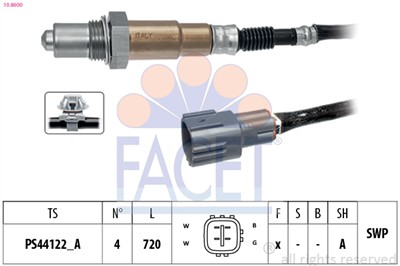 FACET 10.8600 Číslo výrobce: KW 498 600. EAN: 8012510302293.