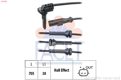 FACET 21.0102 Číslo výrobce: KW 460 102. EAN: 8012510053928.