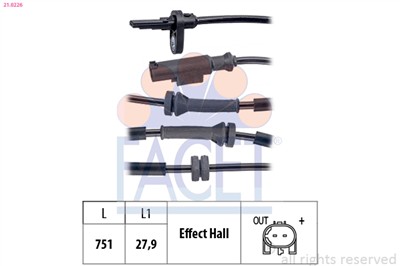 FACET 21.0226 Číslo výrobce: KW 460 226. EAN: 8012510032848.