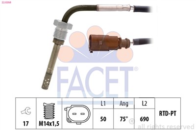 FACET 22.0268 Číslo výrobce: KW 422 268. EAN: 8012510072592.