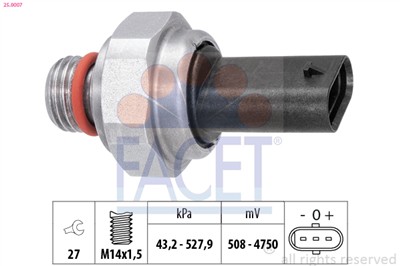 FACET 25.0007 Číslo výrobce: KW 480 007. EAN: 8012510068441.