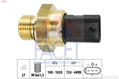 FACET 25.0017 Číslo výrobce: KW 480 017. EAN: 8012510073797.