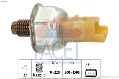 FACET 25.0035 Číslo výrobce: KW 480 035. EAN: 8012510304365.