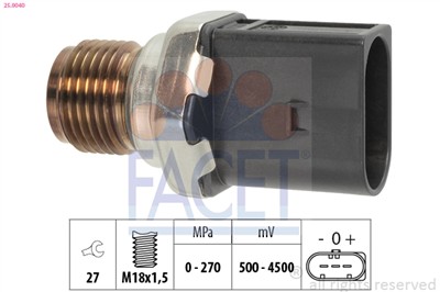 FACET 25.0040 Číslo výrobce: KW 480 040. EAN: 8012510304419.