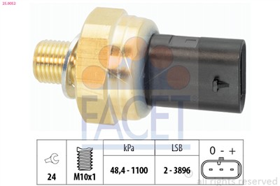 FACET 25.0052 Číslo výrobce: KW 480 052. EAN: 8012510304525.