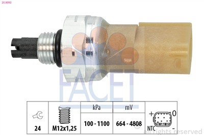 FACET 25.0092 Číslo výrobce: EPS 1.980.092. EAN: 8012510305041.