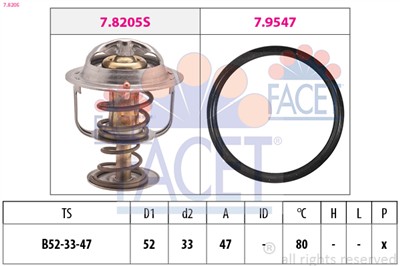 FACET 7.8205 Číslo výrobce: EPS 1.880.205. EAN: 8012510082591.