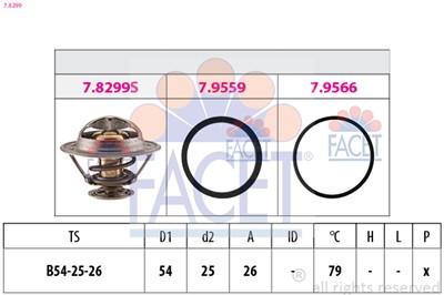 FACET 7.8299 Číslo výrobce: EPS 1.880.299. EAN: 8012510083338.
