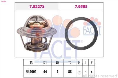 FACET 7.8366 Číslo výrobce: EPS 1.880.366. EAN: 8012510082836.