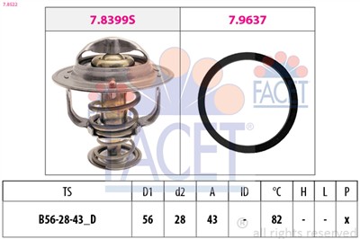 FACET 7.8522 Číslo výrobce: EPS 1.880.522. EAN: 8012510090763.